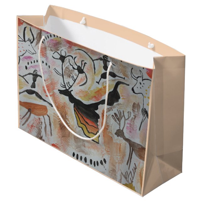 Cave Art Abstract  Large Gift Bag (Back Angled)