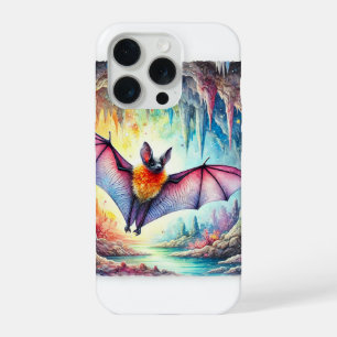 Cave Bat 010824AREF117 - Watercolor iPhone 15 Pro Case