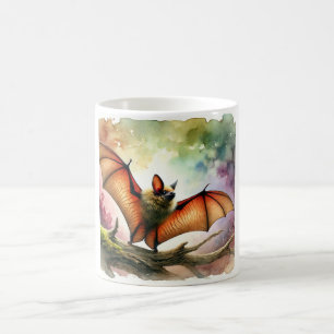 Cave Bat in Watercolor 280924AREF141 - Watercolor Coffee Mug