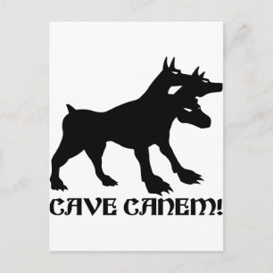 CAVE CANEM - BEWARE OF DOG Latin Postcard