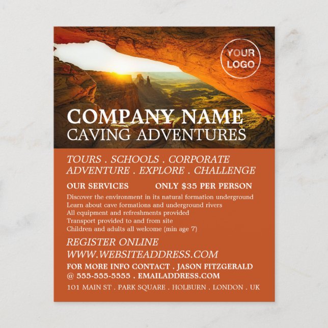 Cave, Caving Adventure Advertising Flyer (Front)