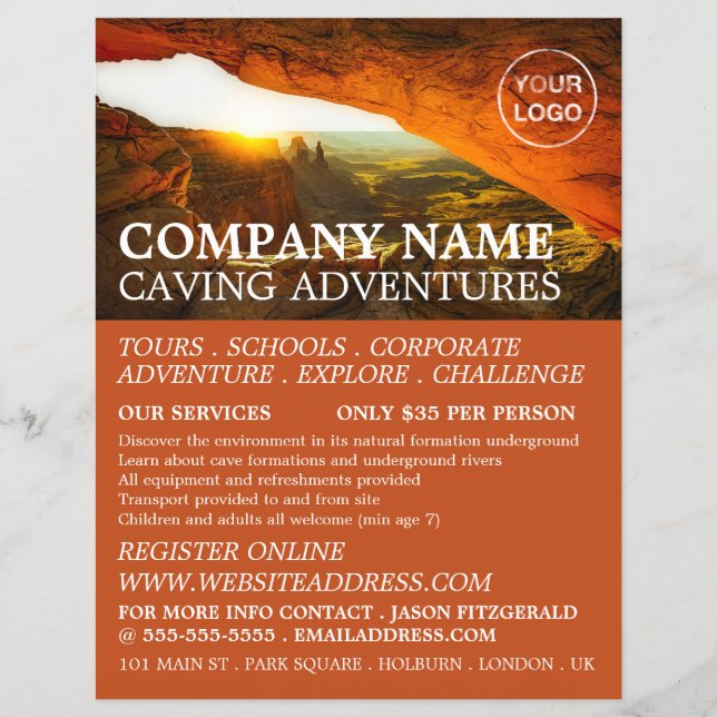 Cave, Caving Adventure Advertising Flyer (Front)