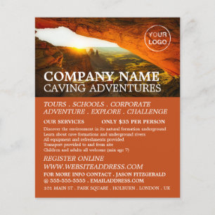 Cave, Caving Adventure Advertising Flyer