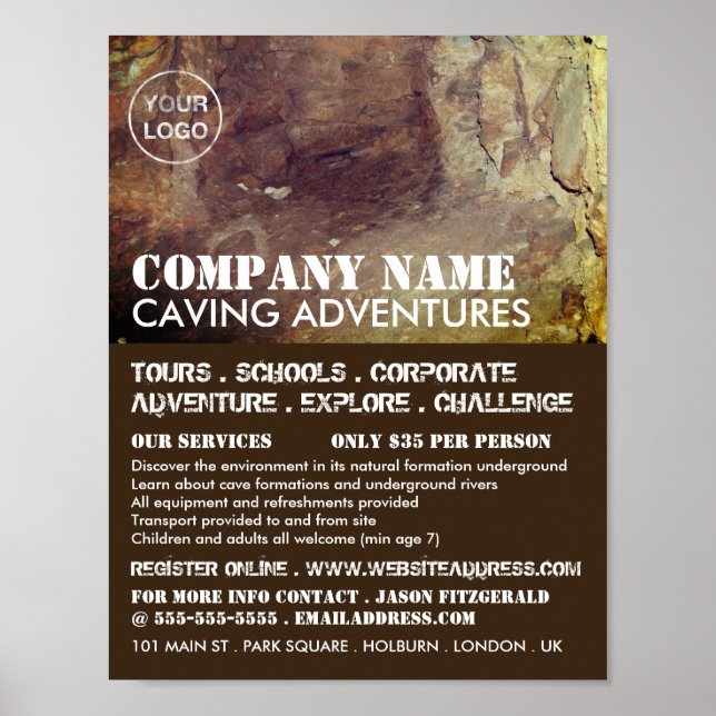 Cave, Caving Adventure Advertising Poster (Front)