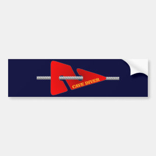 Cave Diver (Line Marker) Bumper Sticker