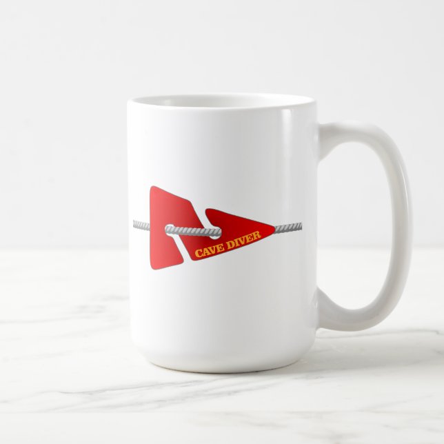Cave Diver (Line Marker) Coffee Mug (Right)