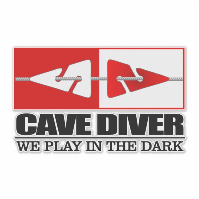 Cave Diver (LM) Rectangular Sticker (Front)