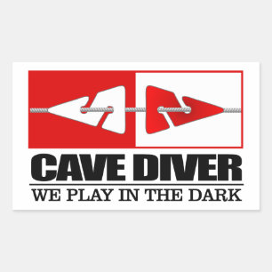 Cave Diver (LM) Rectangular Sticker