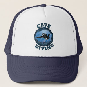 Cave Diving - Underwater Scuba Diver Trucker Hat
