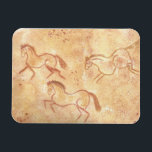 Cave Drawing Painting of Horses Magnet<br><div class="desc">Cave drawing watercolor painting depicting 3 horses galloping,  jumping and bucking.</div>