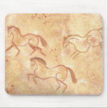 Cave Drawing Painting of Horses Mouse Mat<br><div class="desc">Cave drawing watercolor painting depicting 3 horses galloping, jumping and bucking.</div>