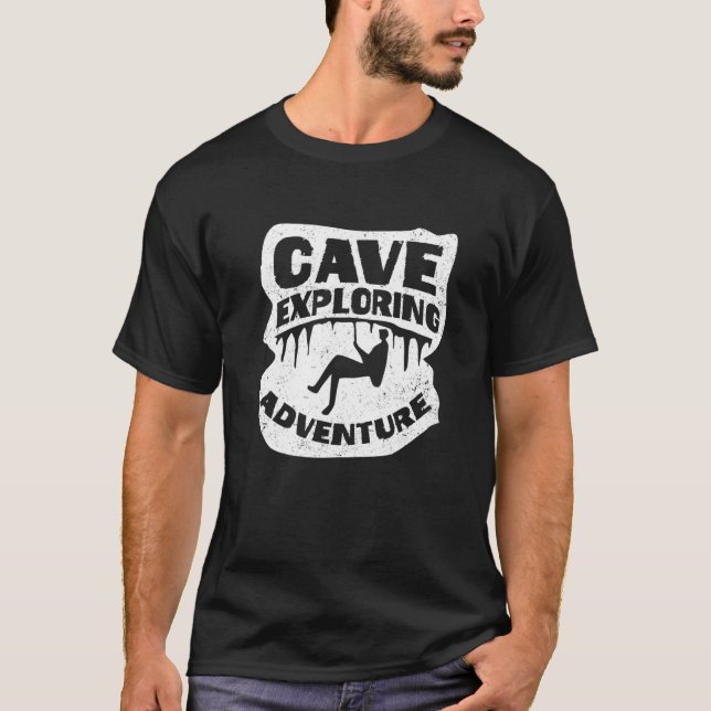 Cave Exploring Adventure Caving Spelunking Spelolo T-Shirt (Front)