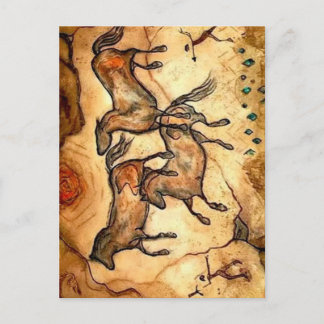Cave Horses ** Postcard