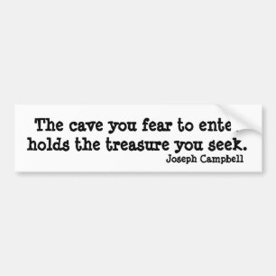 Cave Joseph Campbell Inspirational Quote Bumper Sticker