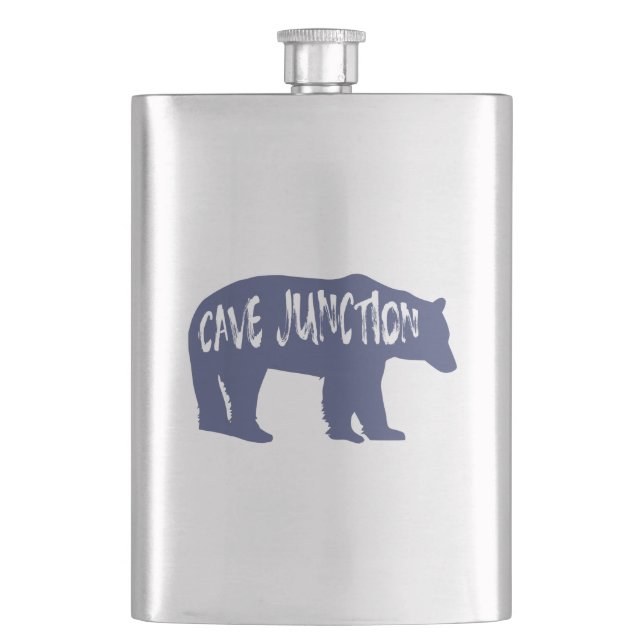 Cave Junction Oregon Bear Hip Flask (Front)