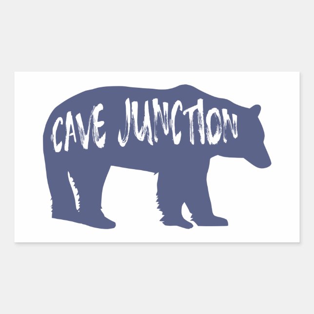 Cave Junction Oregon Bear Rectangular Sticker (Front)