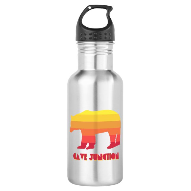 Cave Junction Oregon Rainbow Bear 532 Ml Water Bottle (Front)