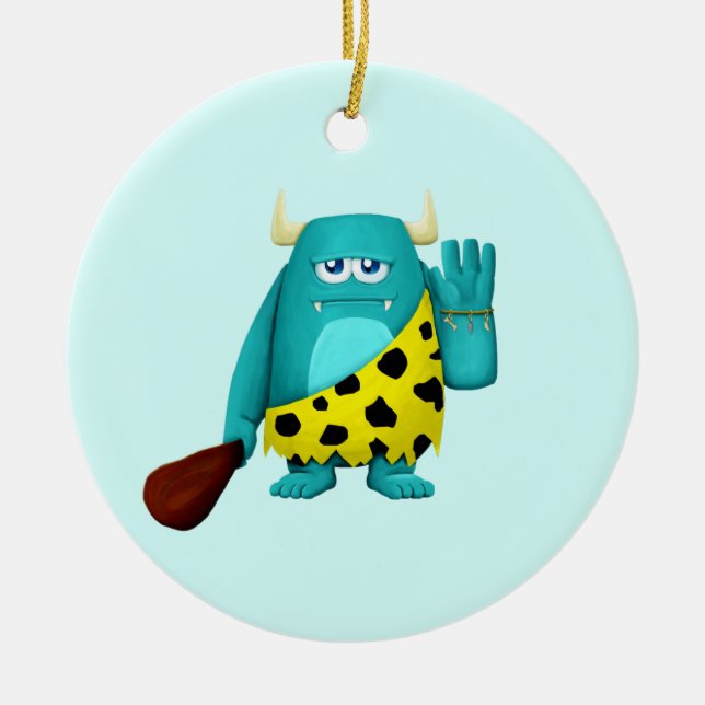 Cave Monster Ceramic Tree Decoration (Front)