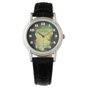 Cave overlooking a Tropical Sea Scenic Photo Watch