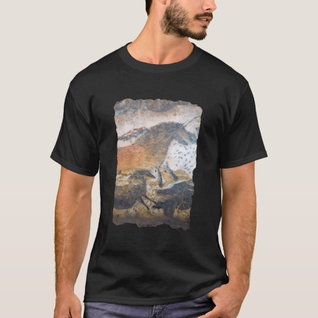 Cave Painting Prehistoric Horses In Lascaux Cave T-Shirt (Front)