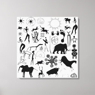 cave paintings canvas print