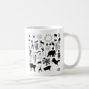 cave paintings - primitive art coffee mug