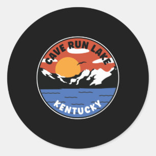 Cave Run Lake Kentucky Sunset Classic Round Sticker