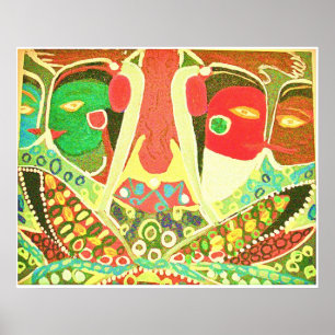Cave Style - Tribal Love Painting Poster
