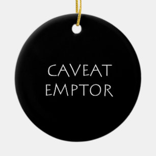 Caveat Emptor Ceramic Tree Decoration