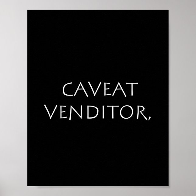 Caveat venditor poster (Front)