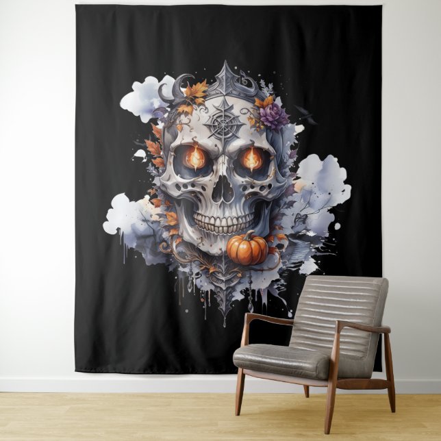 Caveira Flamejante Tapestry (In Situ)