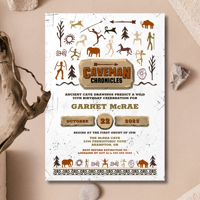 Caveman Chronicles Birthday Invitation (Creator Uploaded)