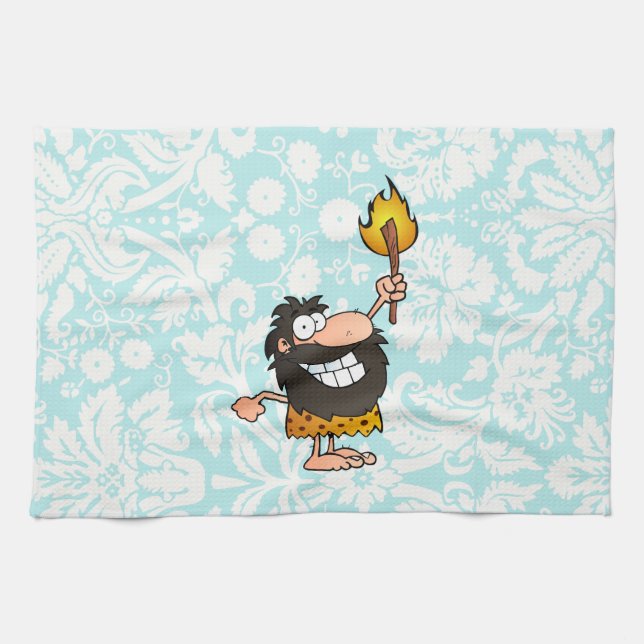 Caveman; Cute Tea Towel (Horizontal)