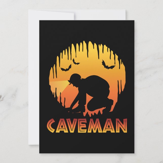 Caveman - Funny Caving Speleology (Front)
