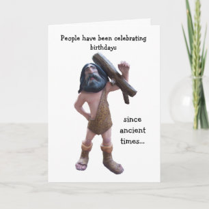 Caveman Humourous Personalised 50th Birthday Card