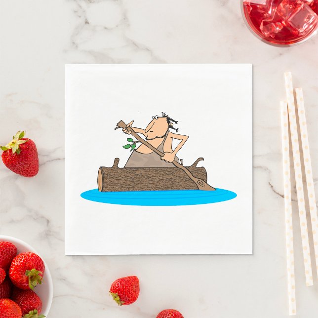 Caveman In A Canoe Napkin (Creator Uploaded)
