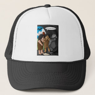 Caveman Invention Funny Gifts Tees Mugs Cards Trucker Hat
