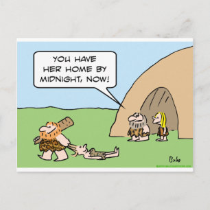 caveman midnight drag hair dating postcard