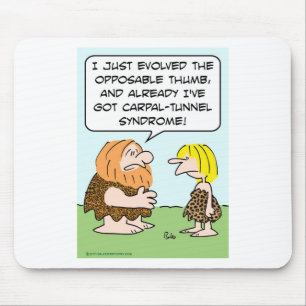 caveman opposable thumb carpal-tunnel syndrome mouse mat