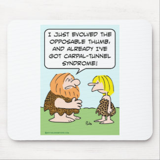 caveman opposable thumb carpal-tunnel syndrome mouse mat