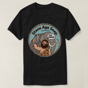 Caveman Selfie Chaos With Woolly Mammoth T-Shirt
