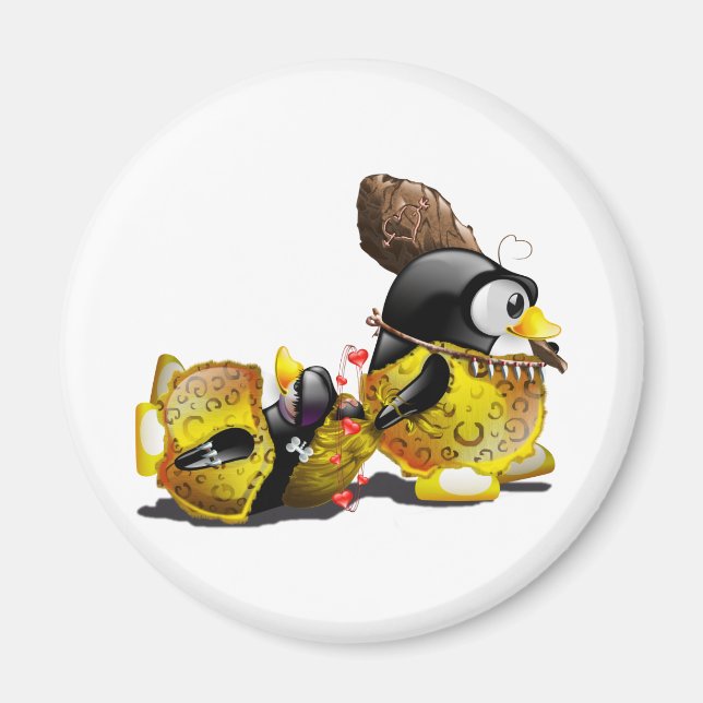Caveman Tux in Love Magnet (Front)