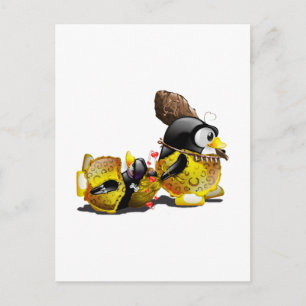 Caveman Tux in Love Postcard