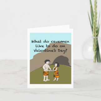 Caveman Valentine Holiday Card