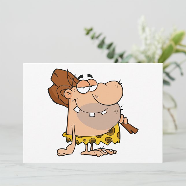 Caveman With Club Invitations (Creator Uploaded)