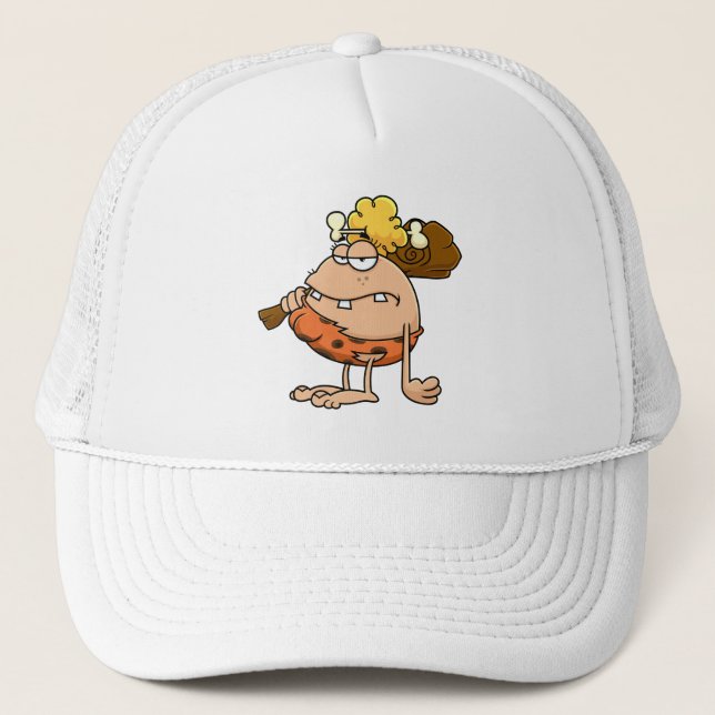 Caveman woman trucker hat (Front)
