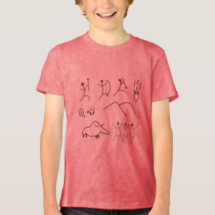 Cavemen drawings in spanish humour Tri-Blend shirt