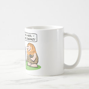 Cavemen invent wheel, then casino. coffee mug