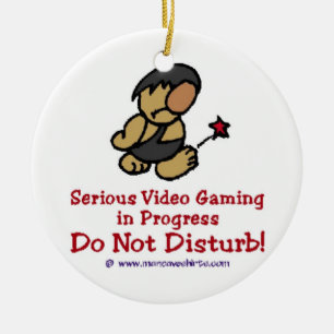 Cavemen Video Games Ceramic Tree Decoration