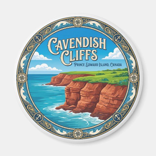 Cavendish Cliffs Canada Magnet (Front)